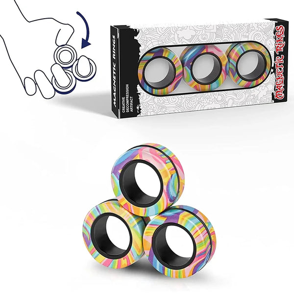 Magnetic Fidget Ring Set