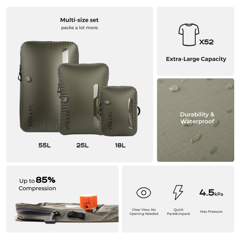 EZYSET Travel Vacuum Pack Bundle