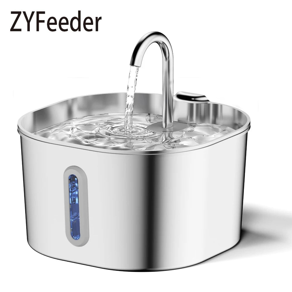 PureFlow Stainless Pet Water Fountain